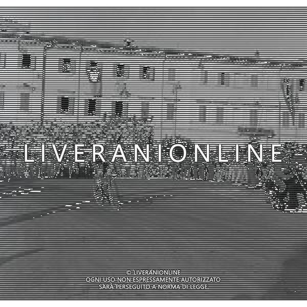 1955 FRASCATI CAMPIONATO DEL MONDO DI CICLISMO DILETTANTI NELLA FOTO PANORAMICA DELLA GARA FOTO SANDRO VESPASIANI-AG ALDO LIVERANI SAS