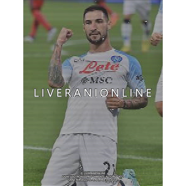 TVRG Cremonese vs Napoli nella foto Matteo Politano (Napoli) esulta dopo il gol dell\'1 a 0 Cremona 09-10-2022 Stadio Giovanni Zini Campionato Serie A TIM - 9a giornata foto Roberto Garavaglia/ag. Aldo Liverani sas / AGENZIA ALDO LIVERANI SAS