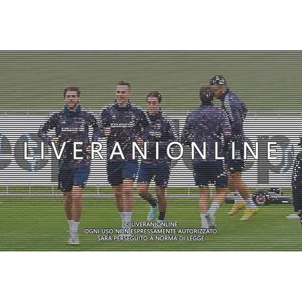 TVMV-Torino 10.10.2022 Continassa © Manuela Viganti/Agenzia Aldo Liverani Allenamento rifinitura Champions League 2022/2023 Maccabi Haifa vs Juventus Nella foto: il gruppo durante il riscaldamento
