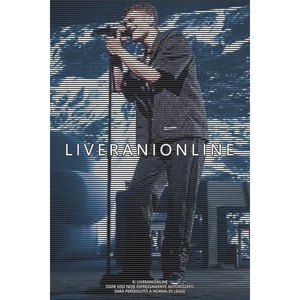 Riccardo Fabbriconi, conosciuto con il nome d’arte di Blanco, durante il suo concerto al Gran Teatro Morato di Brescia in occasione del suo tour invernale “Blu Celeste”. Brescia 27 Maggio 2022 ©Tommasini/AGENZIA ALDO LIVERANI SAS