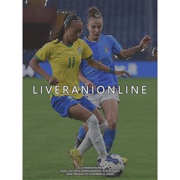 TVRG Adriana Leal da Silva (Brasile) e Aurora Galli (Italia) Italia vs Brasile Genova 10-10-2022 Stadio Luighi Ferraris Marassi amichevole nazionale femminile foto Roberto Garavaglia/ag. Aldo Liverani sas / AGENZIA ALDO LIVERANI SAS