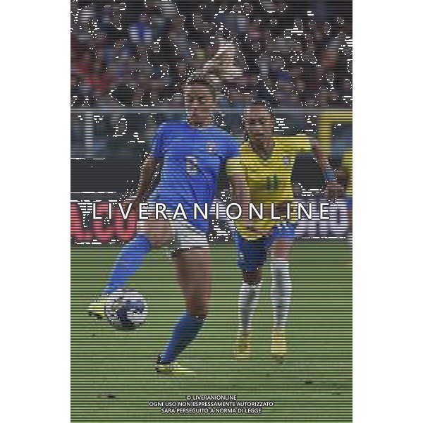 TVRG Martina Rosucci (Italia) e Adriana Leal da Silva (Brasile) Italia vs Brasile Genova 10-10-2022 Stadio Luighi Ferraris Marassi amichevole nazionali femmiili foto Roberto Garavaglia/ag. Aldo Liverani sas / AGENZIA ALDO LIVERANI SAS