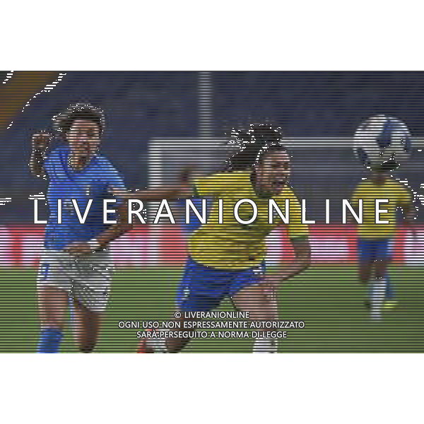 TVRG Valentina Giacinti (Italia) e Antonia Ronnycleide da Costa (Brasile) Italia vs Brasile Genova 10-10-2022 Stadio Luighi Ferraris Marassi amichevole nazionali femmiili foto Roberto Garavaglia/ag. Aldo Liverani sas / AGENZIA ALDO LIVERANI SAS