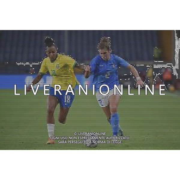 TVRG Geyse da Silva Ferreira (Brasile) e Valentina Bergamaschi (Italia) Italia vs Brasile Genova 10-10-2022 Stadio Luighi Ferraris Marassi amichevole nazionali femmiili foto Roberto Garavaglia/ag. Aldo Liverani sas / AGENZIA ALDO LIVERANI SAS