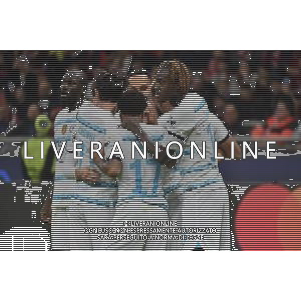 esultanza Chelsea dopo il gol dell\'1 a 0 dopo il gol su rigore di Jorginho Milan vs Chelsea Milano 11-10-2022 Stadio Giuseppe Meazza - San Siro UEFA Champions League fase a gironi gruppo E - 4a giornata foto Roberto Garavaglia/ag. Aldo Liverani sas / AGENZIA ALDO LIVERANI SAS