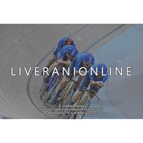 12-10-2022 World Championships Track; Giornata 01; 2022, Italia; Ganna, Filippo; Lamon, Francesco; Milan, Jonathan; Moro, Manlio; Saint Quentin En Yvelines; FOTO STEFANO SIROTTI-AG ALDO LIVERANI SAS