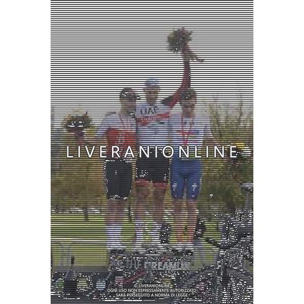 12-10-2022 Giro Del Veneto; 2022, Uae Emirates; 2022, Cofidis; 2022, Totalenergie; Trentin, Matteo; Rochas, Remy; Vercher, Matteo; Vicenza; FOTO STEFANO SIROTTI-AG ALDO LIVERANI SAS