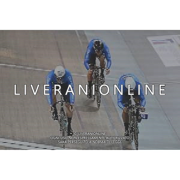 12-10-2022 World Championships Track; Giornata 01; 2022, Colombia; Ortega Fontalvo, Cristian David; Quintero Chavarro, Kevin Santiago; Ramirez Morales, Santiago; Saint Quentin En Yvelines; ©SIROTTI / AGENZIA ALDO LIVERANI SAS