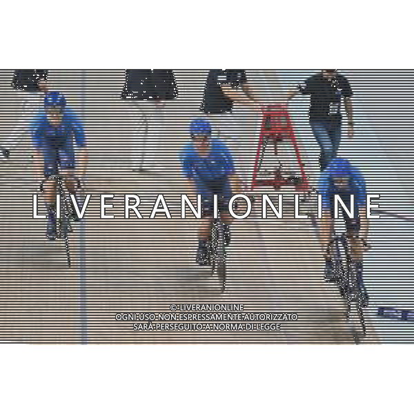 12-10-2022 World Championships Track; Giornata 01; 2022, Italia; Bianchi, Matteo; Napolitano, Daniele; Tugnolo, Matteo; Saint Quentin En Yvelines; ©SIROTTI / AGENZIA ALDO LIVERANI SAS