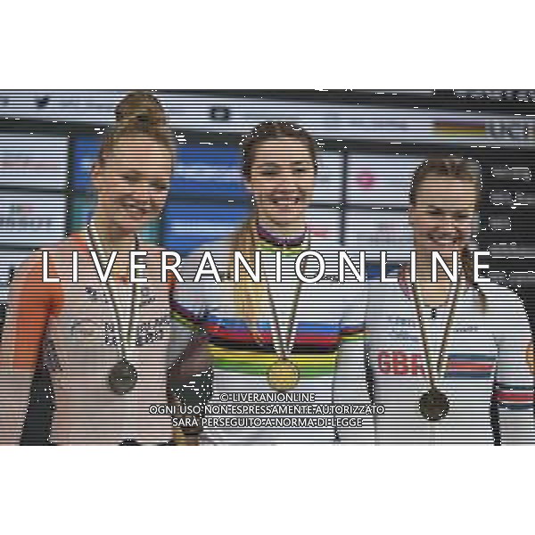 12-10-2022 World Championships Elite Women Track; Giornata 01; 2022, Italia; 2022, Olanda; 2022, Great Britain; Fidanza, Martina; Van Der Duin, Maike; Roberts, Jessica; Saint Quentin En Yvelines; ©SIROTTI / AGENZIA ALDO LIVERANI SAS