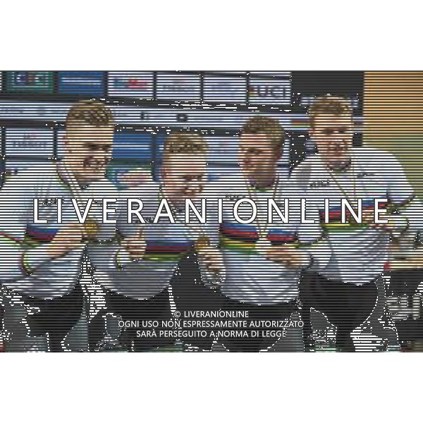12-10-2022 World Championships Track; Giornata 01; 2022, Australia; Hoffman, Leigh; Richardson, Matthew; Glaetzer, Matthew; Cornish, Thomas; Saint Quentin En Yvelines; ©SIROTTI / AGENZIA ALDO LIVERANI SAS