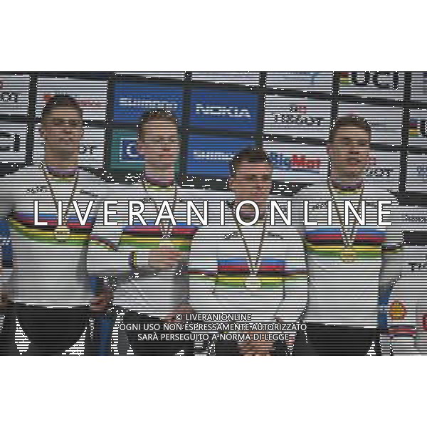 12-10-2022 World Championships Track; Giornata 01; 2022, Australia; Hoffman, Leigh; Richardson, Matthew; Glaetzer, Matthew; Cornish, Thomas; Saint Quentin En Yvelines; ©SIROTTI / AGENZIA ALDO LIVERANI SAS