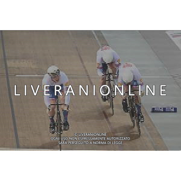 12-10-2022 World Championships Track; Giornata 01; 2022, Great Britain; Fielding, Alistair; Turnbull, Hamish; Carlin, Jack; Saint Quentin En Yvelines; ©SIROTTI / AGENZIA ALDO LIVERANI SAS