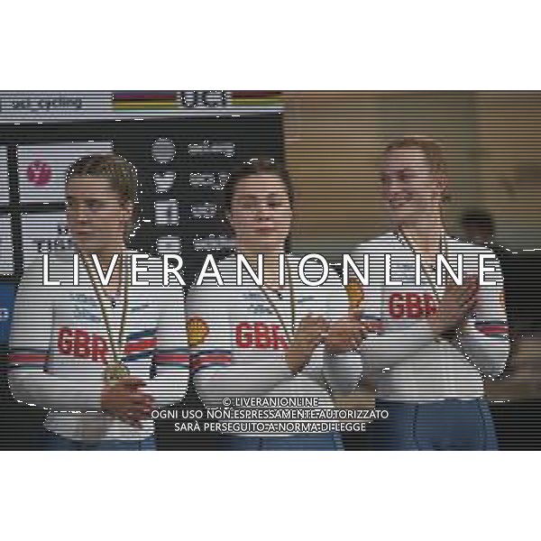 12-10-2022 World Championships Elite Women Track; Giornata 01; 2022, Great Britain; Bell, Lauren; Capewell, Sophie; Finucane, Emma; Saint Quentin En Yvelines; ©SIROTTI / AGENZIA ALDO LIVERANI SAS