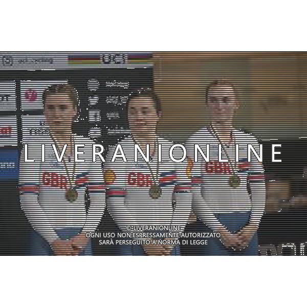 12-10-2022 World Championships Elite Women Track; Giornata 01; 2022, Great Britain; Bell, Lauren; Capewell, Sophie; Finucane, Emma; Saint Quentin En Yvelines; ©SIROTTI / AGENZIA ALDO LIVERANI SAS