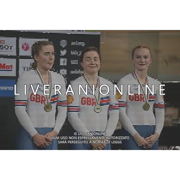 12-10-2022 World Championships Elite Women Track; Giornata 01; 2022, Great Britain; Bell, Lauren; Capewell, Sophie; Finucane, Emma; Saint Quentin En Yvelines; ©SIROTTI / AGENZIA ALDO LIVERANI SAS