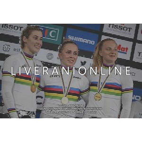 12-10-2022 World Championships Elite Women Track; Giornata 01; 2022, Germany; Friedrich, Lea Sophie; Grabosch, Pauline Sophie; Hinze, Emma; Saint Quentin En Yvelines; ©SIROTTI / AGENZIA ALDO LIVERANI SAS