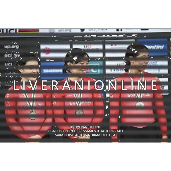 12-10-2022 World Championships Elite Women Track; Giornata 01; 2022, Cina; Bao, Shanju; Guo, Yufang; Yuan, Liying; Saint Quentin En Yvelines; ©SIROTTI / AGENZIA ALDO LIVERANI SAS