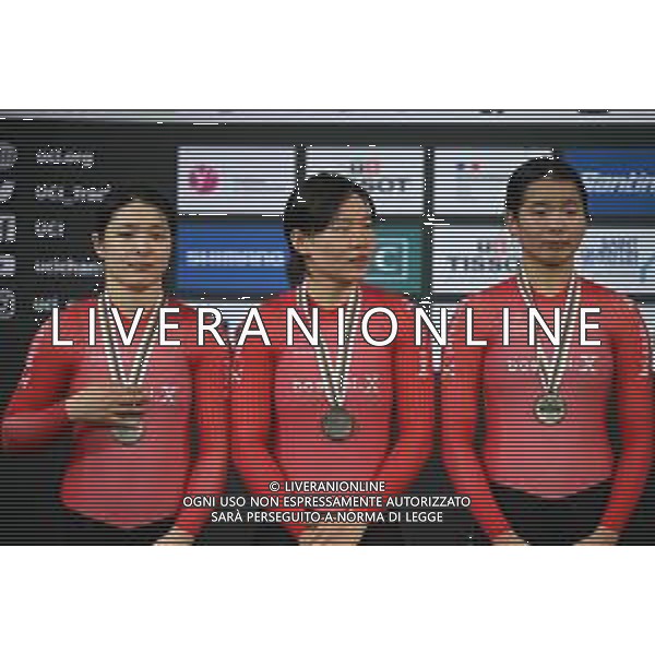 12-10-2022 World Championships Elite Women Track; Giornata 01; 2022, Cina; Bao, Shanju; Guo, Yufang; Yuan, Liying; Saint Quentin En Yvelines; ©SIROTTI / AGENZIA ALDO LIVERANI SAS