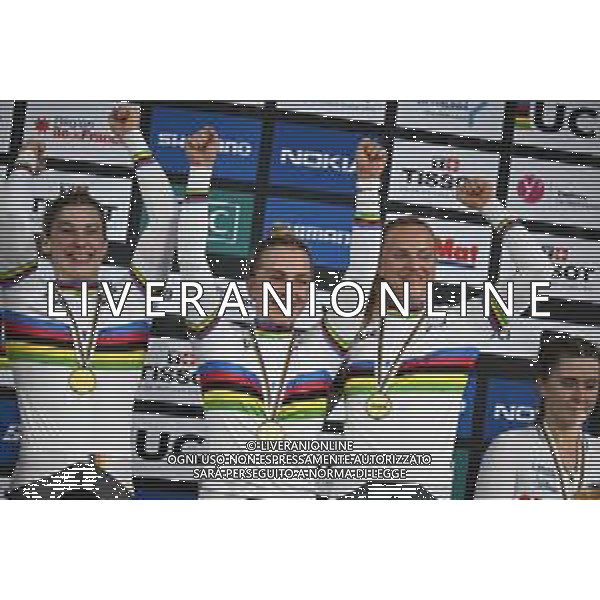 12-10-2022 World Championships Elite Women Track; Giornata 01; 2022, Germany; Friedrich, Lea Sophie; Grabosch, Pauline Sophie; Hinze, Emma; Saint Quentin En Yvelines; ©SIROTTI / AGENZIA ALDO LIVERANI SAS