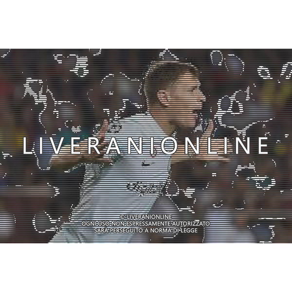 Nicolo\' Barella (Inter) esulta dopo il gol dell\'1 a 1 Barcellona vs Inter Barcellona (SPA) 12-10-2022 Stadio Camp Nou UEFA Champions League fase a gironi gruppo C - 4a giornata foto Roberto Garavaglia/ag. Aldo Liverani sas / AGENZIA ALDO LIVERANI SAS
