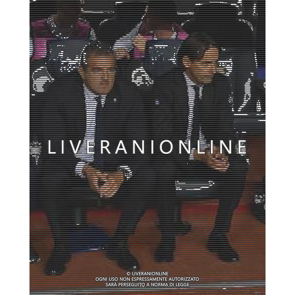 Massimiliano Farris vice allenatore Inter SX e Simone Inzaghi allenatore Inter DX Barcellona vs Inter Barcellona (SPA) 12-10-2022 Stadio Camp Nou UEFA Champions League fase a gironi gruppo C - 4a giornata foto Roberto Garavaglia/ag. Aldo Liverani sas / AGENZIA ALDO LIVERANI SAS