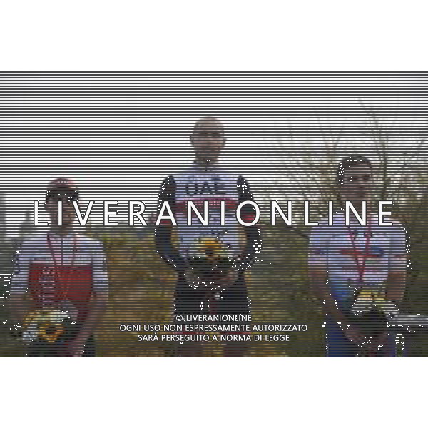 12-10-2022 Giro Del Veneto; 2022, Uae Emirates; 2022, Cofidis; 2022, Totalenergie; Trentin, Matteo; Rochas, Remy; Vercher, Matteo; Vicenza; ©SIROTTI / AGENZIA ALDO LIVERANI SAS