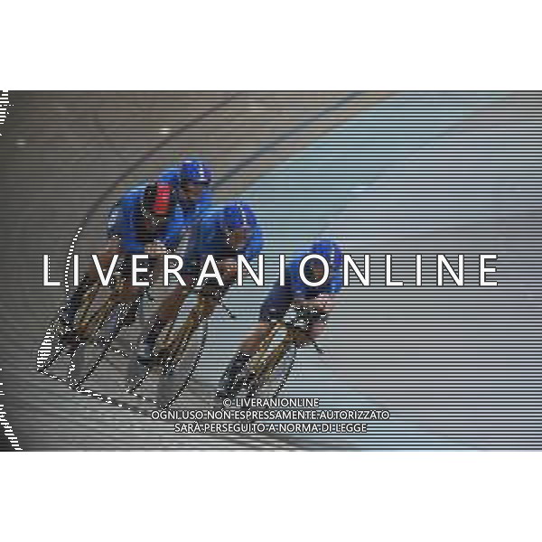 13-10-2022 World Championships Elite Track; Giornata 02; 2022, Italia; Ganna, Filippo; Consonni, Simone; Milan, Jonathan; Moro, Manlio; Saint Quentin En Yvelines; ©SIROTTI / AGENZIA ALDO LIVERANI SAS