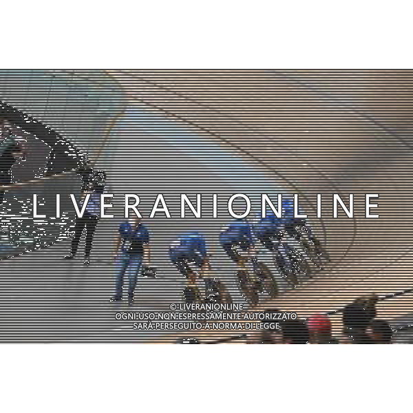 13-10-2022 World Championships Elite Track; Giornata 02; 2022, Italia; Ganna, Filippo; Consonni, Simone; Milan, Jonathan; Moro, Manlio; Villa, Marco; Saint Quentin En Yvelines; ©SIROTTI / AGENZIA ALDO LIVERANI SAS