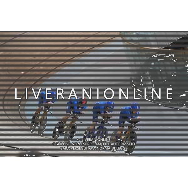13-10-2022 World Championships Elite Track; Giornata 02; 2022, Italia; Ganna, Filippo; Consonni, Simone; Milan, Jonathan; Moro, Manlio; Saint Quentin En Yvelines; ©SIROTTI / AGENZIA ALDO LIVERANI SAS