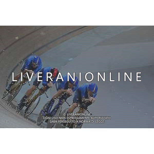 13-10-2022 World Championships Elite Track; Giornata 02; 2022, Italia; Ganna, Filippo; Consonni, Simone; Milan, Jonathan; Moro, Manlio; Saint Quentin En Yvelines; ©SIROTTI / AGENZIA ALDO LIVERANI SAS