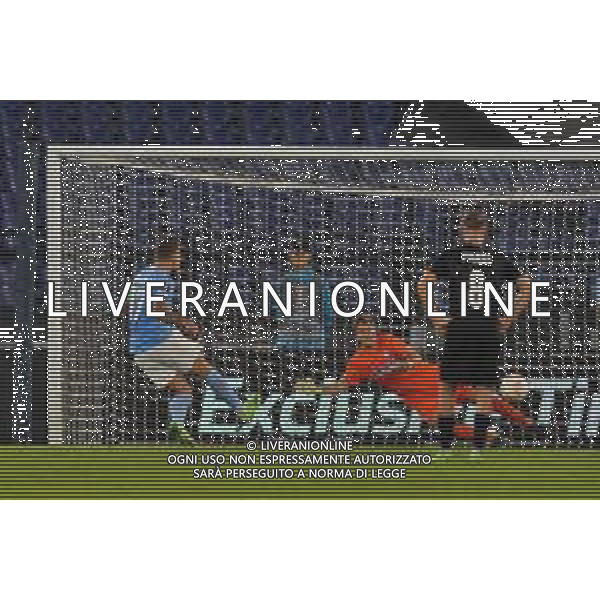 Lazio vs Sturm Graz Europa League - 4 Giornata Stadio Olimpico - Roma 13-10-2022 nella foto: il gol su Rigore di ciro Immobile ©Federico Gaetano / AGENZIA ALDO LIVERANI SAS