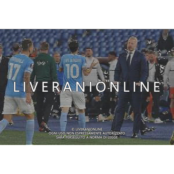 Lazio vs Sturm Graz Europa League - 4 Giornata Stadio Olimpico - Roma 13-10-2022 nella foto: igli Tare corre a placare Luis Alberto ©Federico Gaetano / AGENZIA ALDO LIVERANI SAS