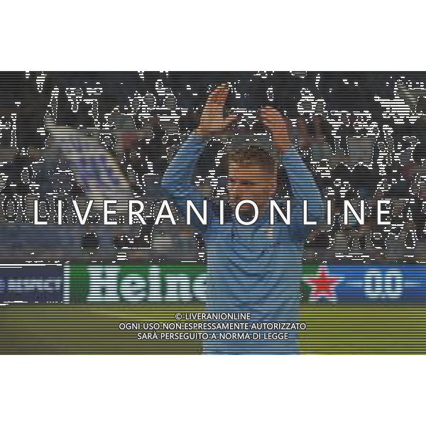 Lazio vs Sturm Graz Europa League - 4 Giornata Stadio Olimpico - Roma 13-10-2022 nella foto: Saluto ciro Immobile alla curva dei tifosi a fine gara ©Federico Gaetano / AGENZIA ALDO LIVERANI SAS