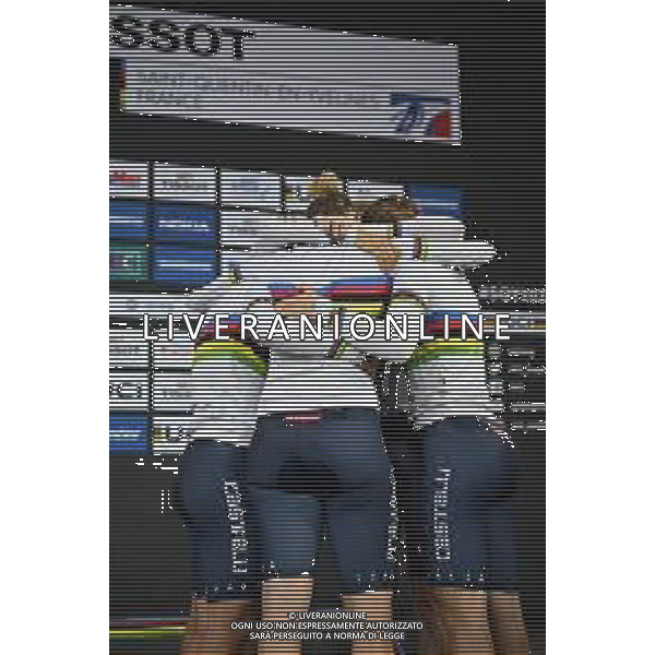 13-10-2022 World Championships Elite Women Track; Giornata 02; 2022, Italia; Balsamo, Elisa; Consonni, Chiara; Fidanza, Martina; Guazzini, Vittoria; Alzini, Martina; Saint Quentin En Yvelines; ©SIROTTI / AGENZIA ALDO LIVERANI SAS