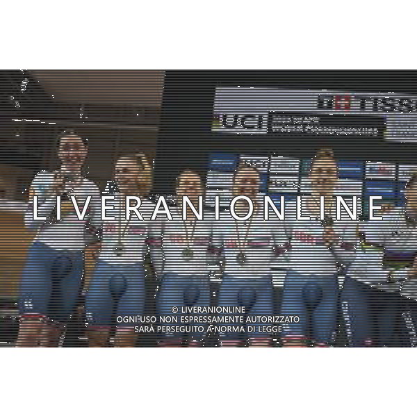 13-10-2022 World Championships Elite Women Track; Giornata 02; 2022, Great Britain; Evans, Neah; Archibald, Katie; Barker, Megan; Knight, Josie; Morris, Anna; Saint Quentin En Yvelines; ©SIROTTI / AGENZIA ALDO LIVERANI SAS
