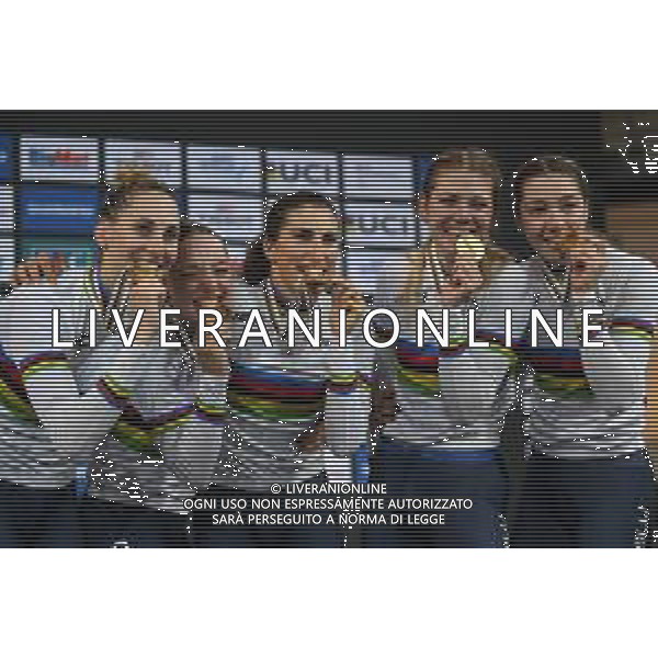 13-10-2022 World Championships Elite Women Track; Giornata 02; 2022, Italia; Balsamo, Elisa; Consonni, Chiara; Fidanza, Martina; Guazzini, Vittoria; Alzini, Martina; Saint Quentin En Yvelines; ©SIROTTI / AGENZIA ALDO LIVERANI SAS