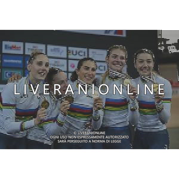 13-10-2022 World Championships Elite Women Track; Giornata 02; 2022, Italia; Balsamo, Elisa; Consonni, Chiara; Fidanza, Martina; Guazzini, Vittoria; Alzini, Martina; Saint Quentin En Yvelines; ©SIROTTI / AGENZIA ALDO LIVERANI SAS
