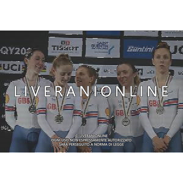 13-10-2022 World Championships Elite Women Track; Giornata 02; 2022, Great Britain; Evans, Neah; Archibald, Katie; Barker, Megan; Knight, Josie; Morris, Anna; Saint Quentin En Yvelines; ©SIROTTI / AGENZIA ALDO LIVERANI SAS