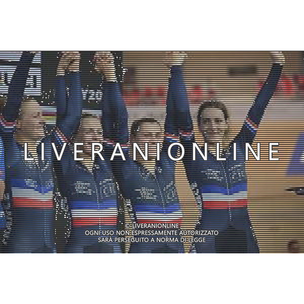13-10-2022 World Championships Elite Women Track; Giornata 02; 2022, France; Borras, Marion; Copponi, Clara; Fortin, Valentine; Berteau, Victoire; Saint Quentin En Yvelines; ©SIROTTI / AGENZIA ALDO LIVERANI SAS