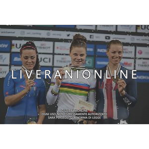 13-10-2022 World Championships Elite Women Track; Giornata 02; 2022, Belgium; 2022, Italia; 2022, Usa; Kopecky, Lotte; Barbieri, Rachele; Valente, Jennifer; Saint Quentin En Yvelines; ©SIROTTI / AGENZIA ALDO LIVERANI SAS