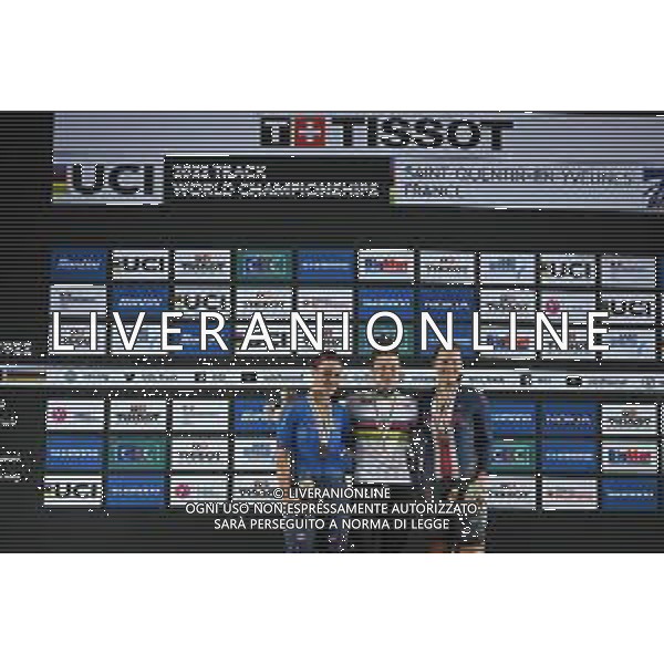 13-10-2022 World Championships Elite Women Track; Giornata 02; 2022, Belgium; 2022, Italia; 2022, Usa; Kopecky, Lotte; Barbieri, Rachele; Valente, Jennifer; Saint Quentin En Yvelines; ©SIROTTI / AGENZIA ALDO LIVERANI SAS