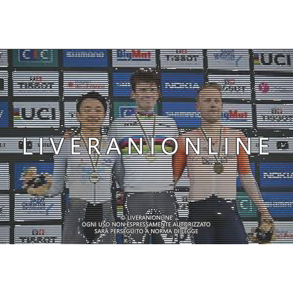 13-10-2022 World Championships Elite Track; Giornata 02; 2022, Canada; 2022, Japan; 2022, Olanda; Bibic, Dylan; Kuboki, Kazushige; Eefting, Roy; Saint Quentin En Yvelines; ©SIROTTI / AGENZIA ALDO LIVERANI SAS