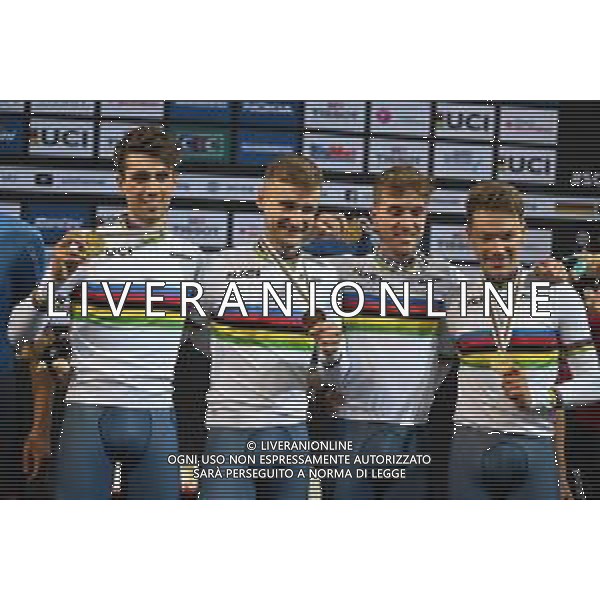 13-10-2022 World Championships Elite Track; Giornata 02; 2022, Great Britain; Hayter, Ethan; Wood, Oliver; Vernon, Ethan; Bigham, Daniel; Saint Quentin En Yvelines; ©SIROTTI / AGENZIA ALDO LIVERANI SAS