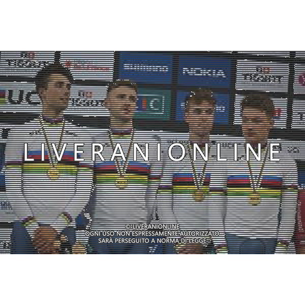 13-10-2022 World Championships Elite Track; Giornata 02; 2022, Great Britain; Hayter, Ethan; Wood, Oliver; Vernon, Ethan; Bigham, Daniel; Saint Quentin En Yvelines; ©SIROTTI / AGENZIA ALDO LIVERANI SAS