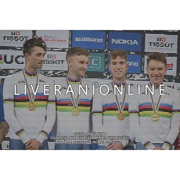13-10-2022 World Championships Elite Track; Giornata 02; 2022, Great Britain; Hayter, Ethan; Wood, Oliver; Vernon, Ethan; Bigham, Daniel; Saint Quentin En Yvelines; ©SIROTTI / AGENZIA ALDO LIVERANI SAS