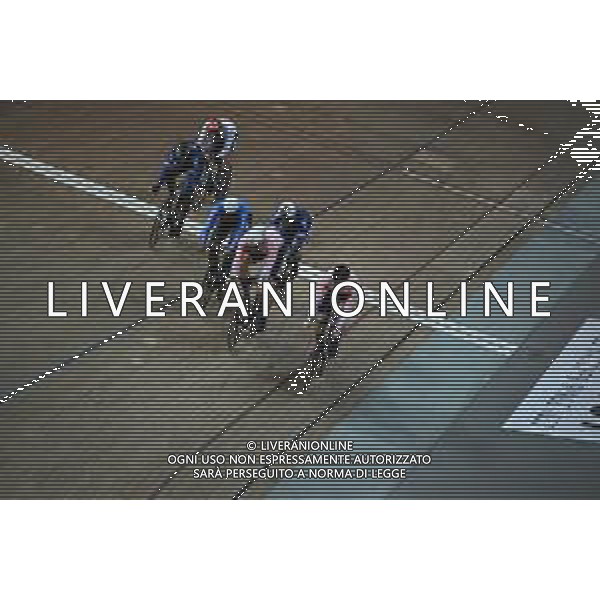 13-10-2022 World Championships Elite Track; Giornata 02; 2022, Olanda; 2022, Colombia; Lavreysen, Harrie; Hoogland, Jeffrey; Quintero Chavarro, Kevin Santiago; Saint Quentin En Yvelines; ©SIROTTI / AGENZIA ALDO LIVERANI SAS