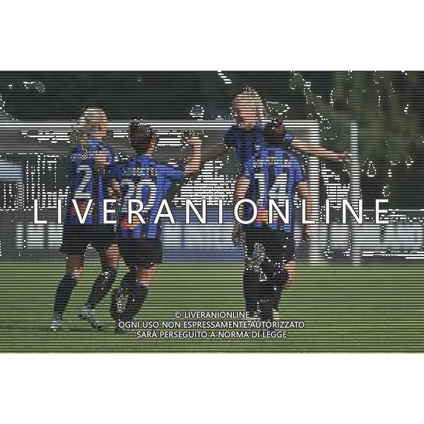TVRG esultanza Inter dopo il gol dell\'1 a 0 Stefanie Van der Gragt Inter vs Milan Sesto San Giovanni (MI) 15-10-2022 Stadio Ernesto Breda Serie A femminile TIM - 6a giornata foto Roberto Garavaglia/ag. Aldo Liverani sas / AGENZIA ALDO LIVERANI SAS