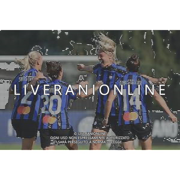 TVRG esultanza Inter dopo il gol dell\'1 a 0 Stefanie Van der Gragt Inter vs Milan Sesto San Giovanni (MI) 15-10-2022 Stadio Ernesto Breda Serie A femminile TIM - 6a giornata foto Roberto Garavaglia/ag. Aldo Liverani sas / AGENZIA ALDO LIVERANI SAS
