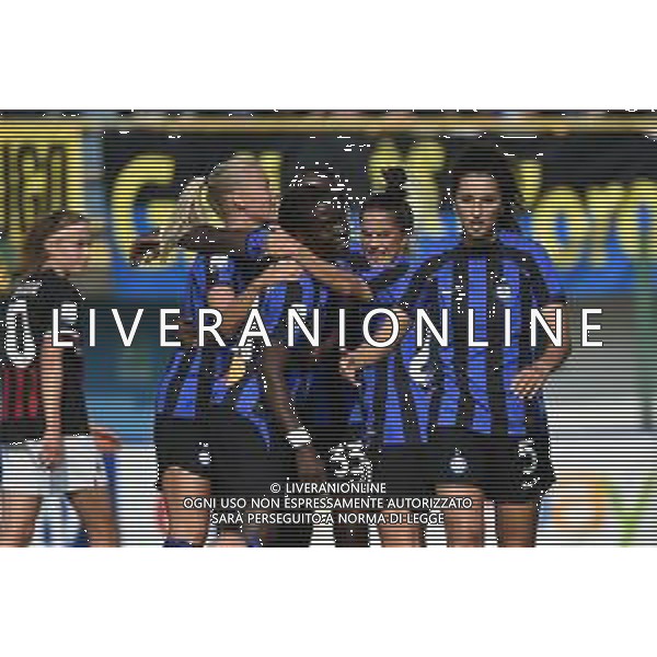 TVRG esultanza Inter dopo il gol del 2 a 0 Tabitha Chawinga Inter vs Milan Sesto San Giovanni (MI) 15-10-2022 Stadio Ernesto Breda Serie A femminile TIM - 6a giornata foto Roberto Garavaglia/ag. Aldo Liverani sas / AGENZIA ALDO LIVERANI SAS